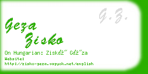 geza zisko business card